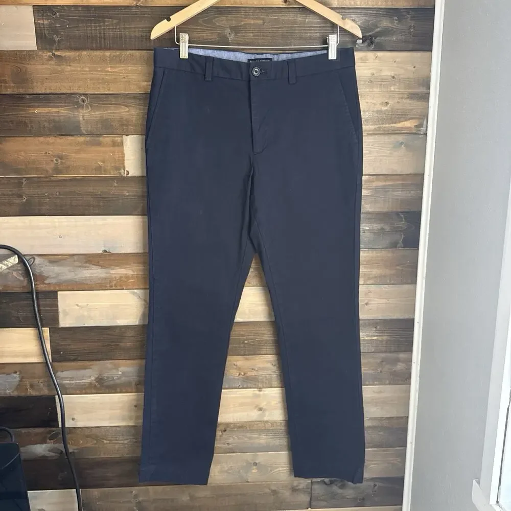 Banana Republic Men’s Aiden Chino Pants 33x32 Navy Blue Slim Fit Cotton Stretch